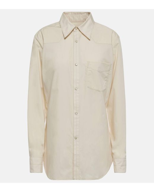 Lemaire White Cotton Poplin Shirt