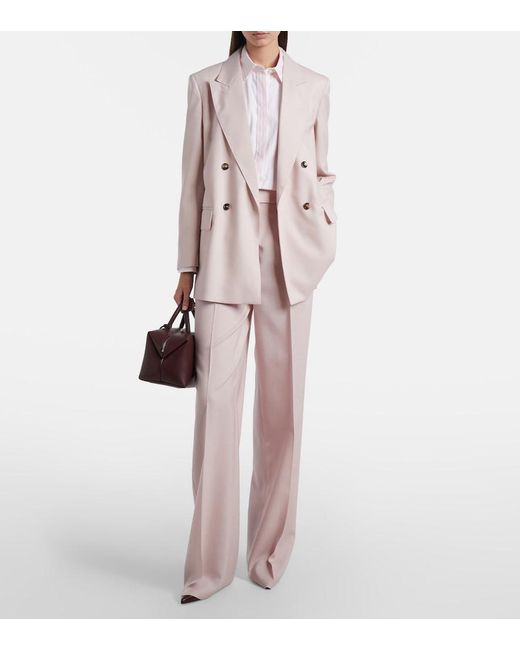 Max Mara Pink Ombrosa Wool-Blend Blazer