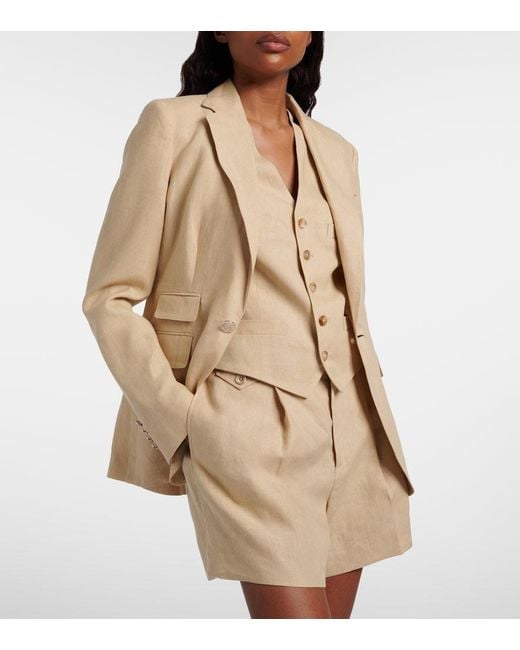Ralph Lauren Natural Jaiden Linen Vest