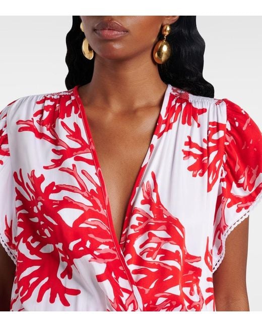 Melissa Odabash Jess Printed Tiered Minidress