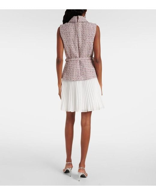 Self-Portrait Pink Layered Minidress