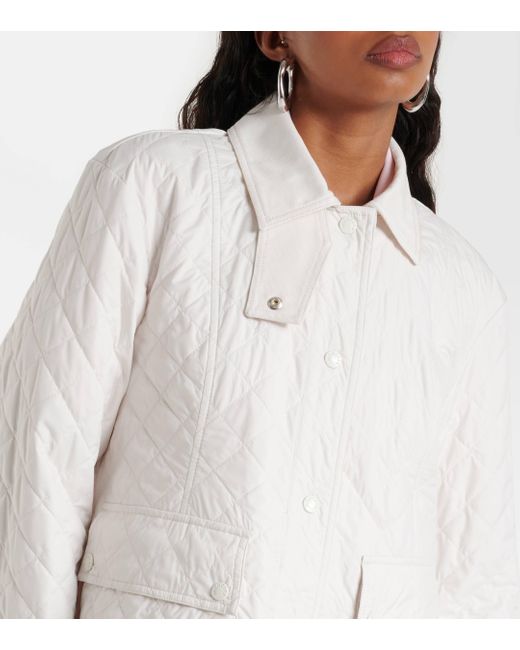 Moncler White Galene Quilted Down Jacket
