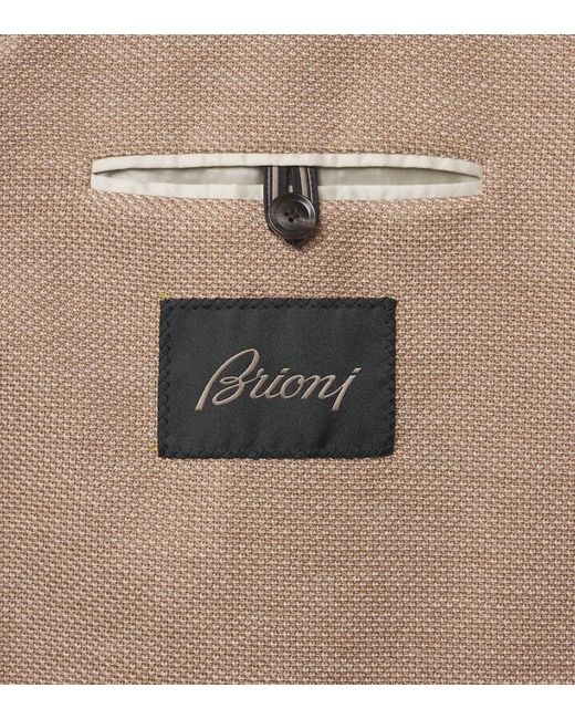 Brioni Natural Wool And Silk Blazer for men