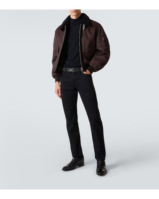 Tom Ford Black Wool Turtleneck Sweater for men