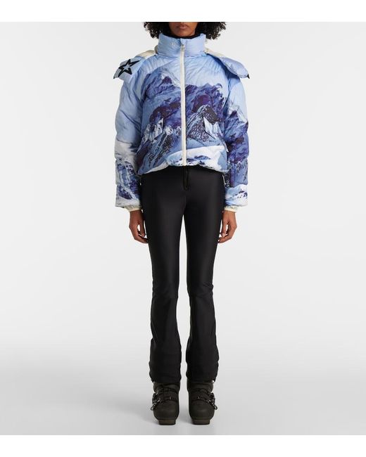 Perfect Moment Blue Mountain Printed Down Jacket