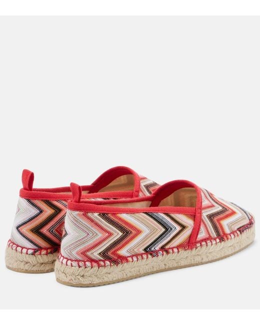 Missoni Red Elle Raschel Espadrilles