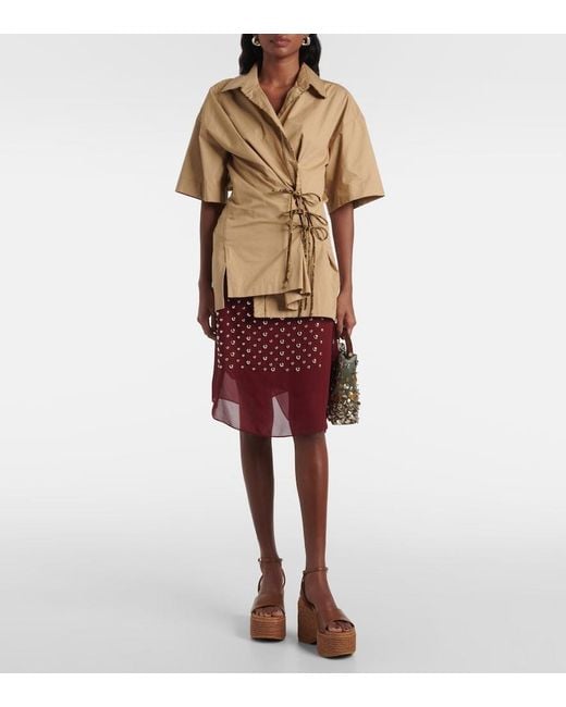 Gianvito Rossi Brown Leather Platform Espadrilles