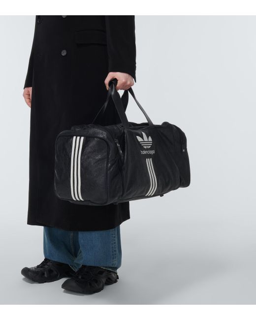 Balenciaga X Adidas Leather Duffel Bag in Black for Men | Lyst UK