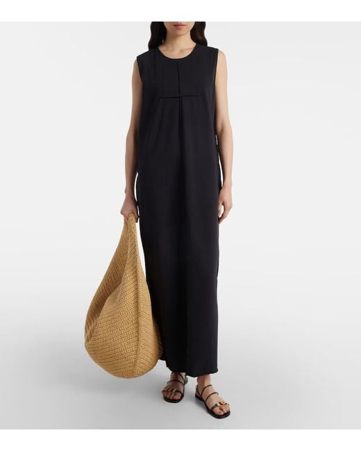 Khaite Blue Hal Cotton Maxi Dress