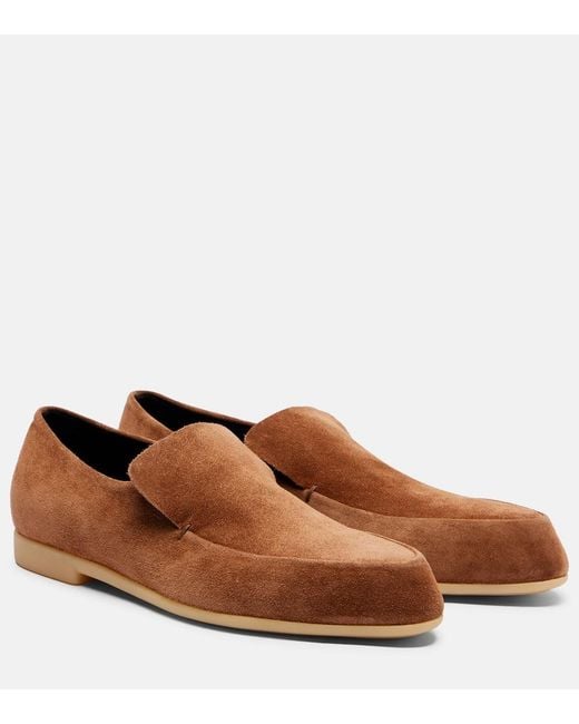 Jil Sander Brown Suede Loafers