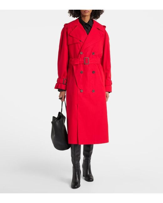 Wardrobe NYC Red Cotton Trench Coat