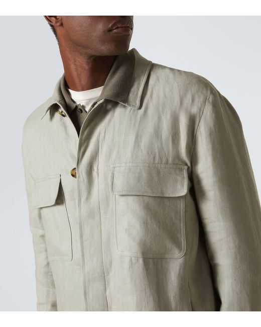 Giacca Camicia di Lardini in Green da Uomo