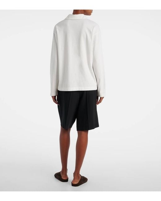 The Row White Polohemd Roddie Aus Baumwolle