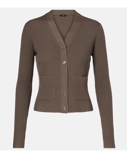 Joseph Brown Wool-Blend Cardigan