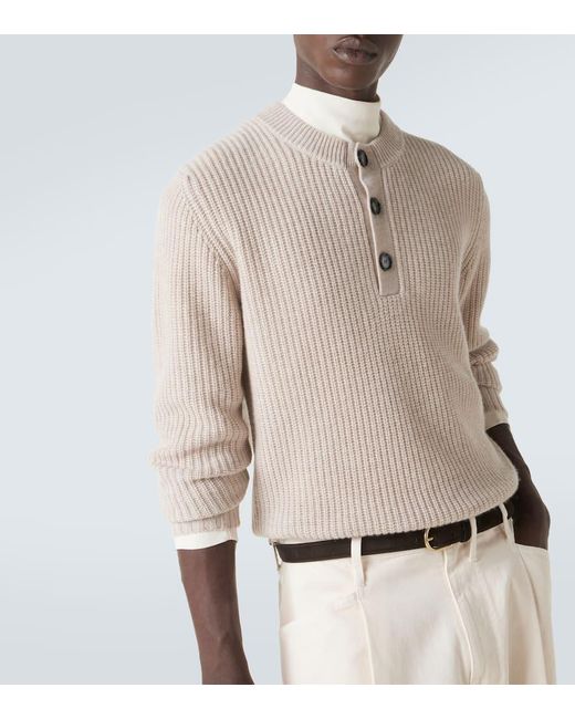 Allude Natural Wool And Cashmere Sweater for men