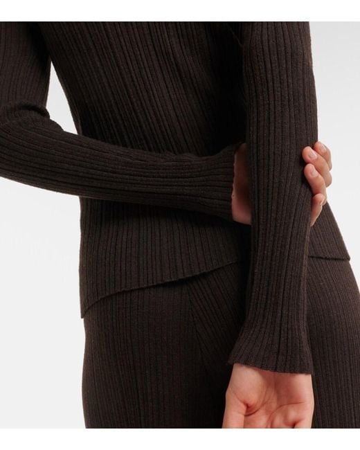 Agnona Black Turtleneck Cashmere, Wool, And Silk Sweater