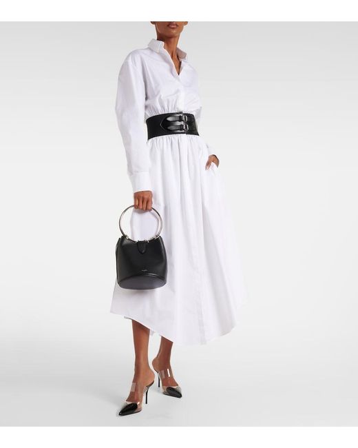 Alaïa Black Ring Medium Leather Bucket Bag