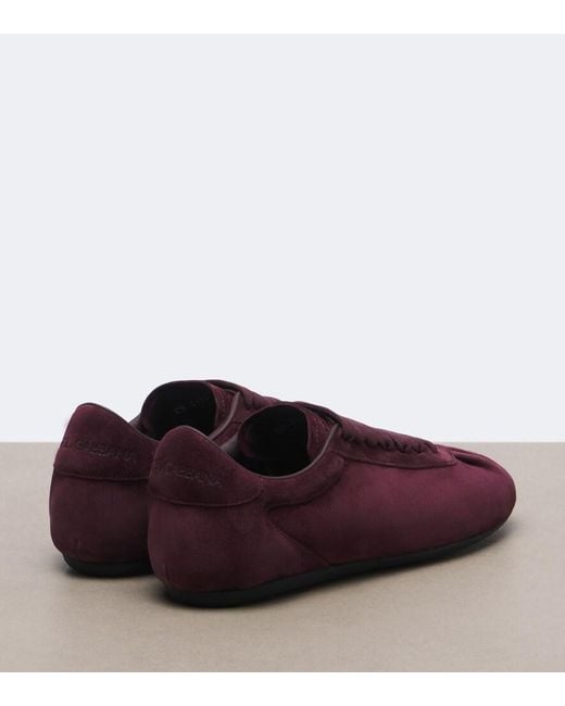 Dolce & Gabbana Purple Dg Suede Sneakers