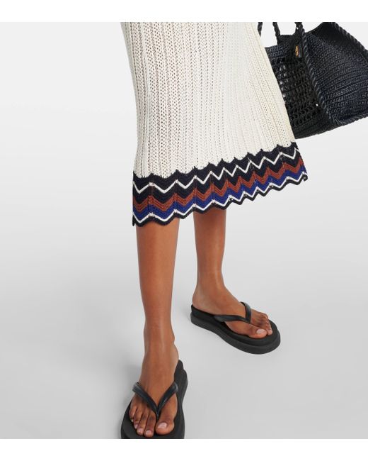 Eres Natural Luna Cotton-blend Knit Midi Dress