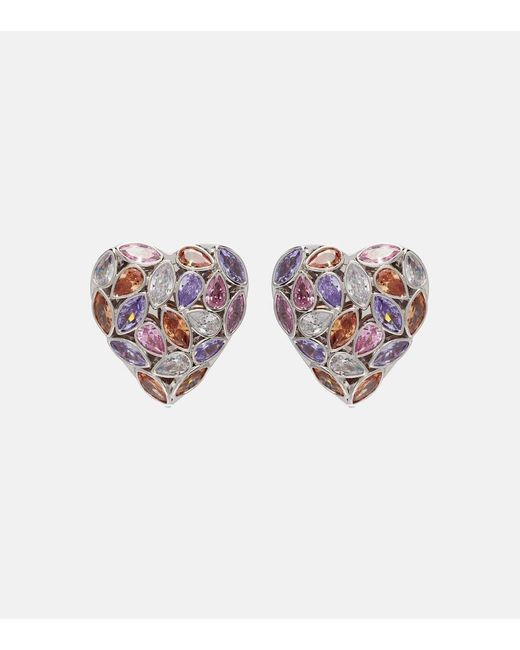 Self-Portrait Multicolor Crystal-Embellished Earrings