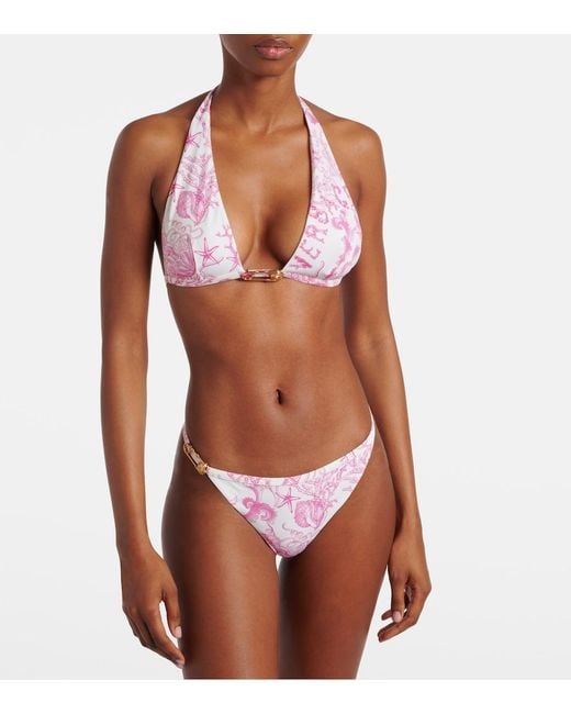 Versace Pink Printed Bikini Bottoms