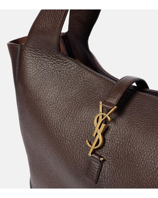 Saint Laurent Brown Le 5 A 7 Bea Large Leather Shopper
