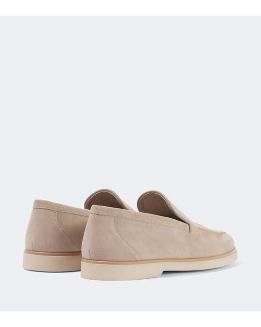 Magnanni Shoes White Calpe Suede Loafers for men
