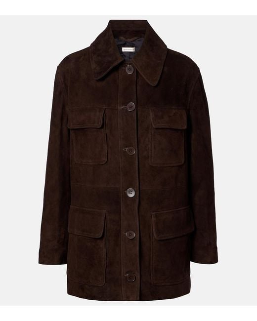 Nour Hammour Brown Lorien Suede Jacket