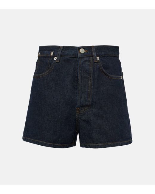 Dries Van Noten Blue High-rise Denim Shorts