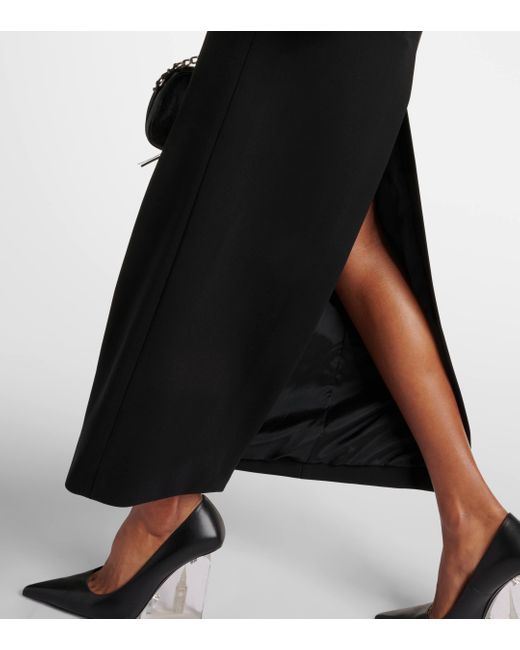 Jean Paul Gaultier Black Leather-trimmed Buckle-detail Bustier Gown