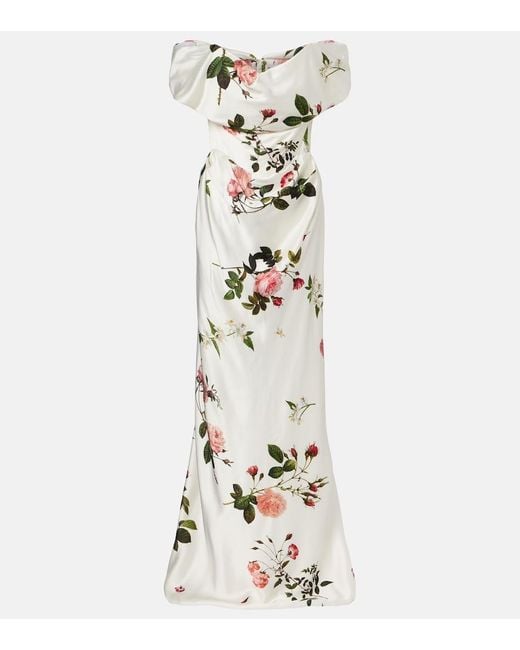 Vivienne Westwood White Bridal Nova Cocotte Floral Corset Gown