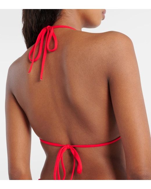 Top bikini Anguilla a triangolo di Melissa Odabash in Red