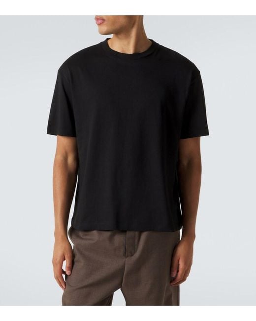 The Row Black Madoc Cotton Jersey T-Shirt for men