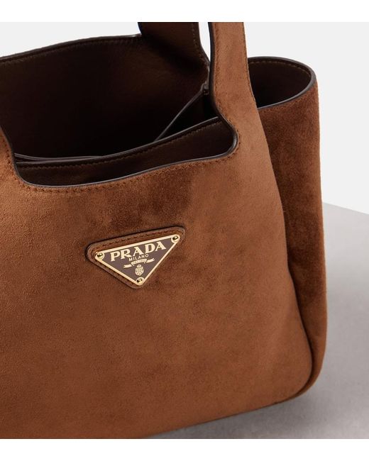 Borsa A Spalla Medium di Prada in Brown