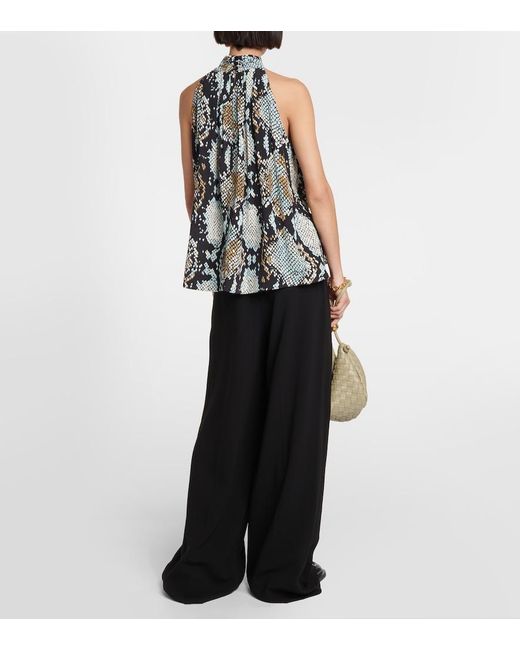 Proenza Schouler White Printed High-Neck Top