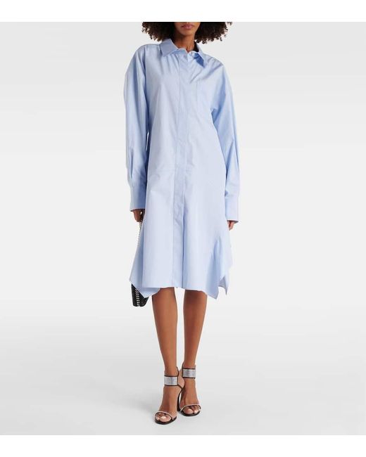 Stella McCartney Blue Hemdblusenkleid aus Baumwolle