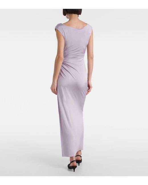 Magda Butrym Purple Maxikleid Aus Jersey