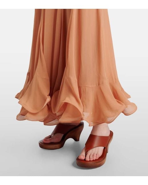 Jupe Midi Balance A Fleurs Zimmermann en coloris Brown