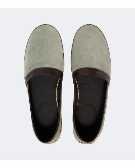 Manolo Blahnik White Nerano Leather-Trimmed Suede Espadrilles for men