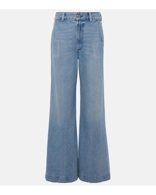 Citizens of Humanity Blue Beverly High-Rise Wide-Leg Jeans