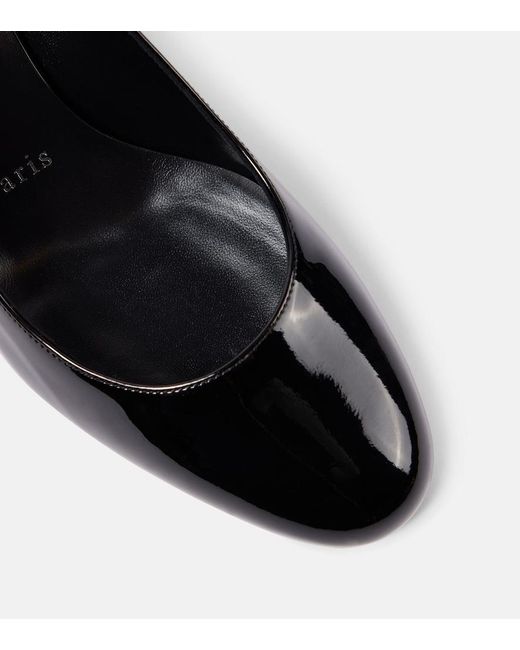 Christian Louboutin Black So Jane 55 Slingback Patent Pump