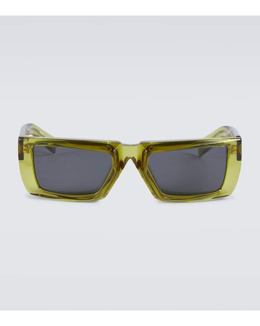 Prada Blue Runway Rectangular Sunglasses for men