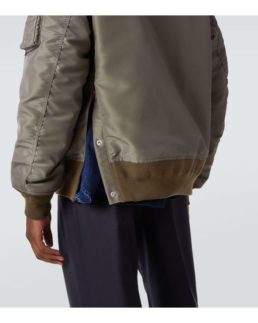 Sacai Bomberjacke Aus Twill in Green für Herren