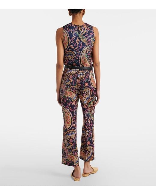 Etro Multicolor Paisley Straight Pants