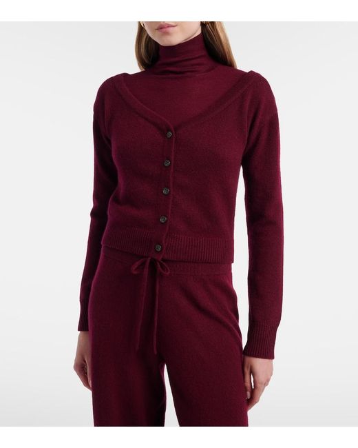 Lisa Yang Red Beata Cashmere Cardigan