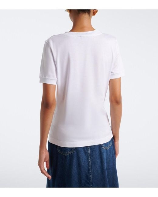 Dolce & Gabbana White Logo Cotton Jersey T-Shirt