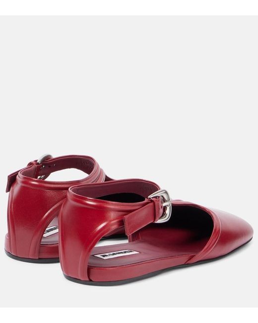 Jil Sander Pink Leather Flats