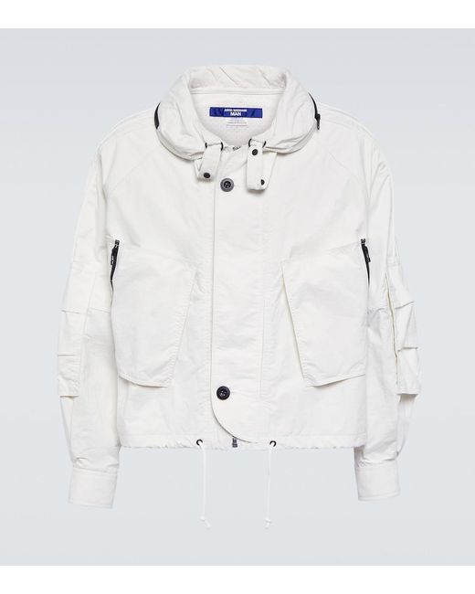 Junya Watanabe White Oversized Ripstop Jacket for men