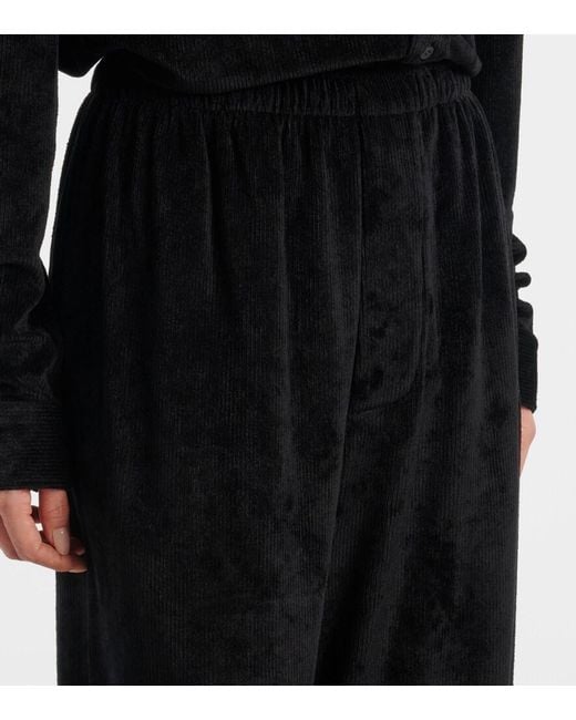 Balenciaga Black High-Rise Wide-Leg Pants