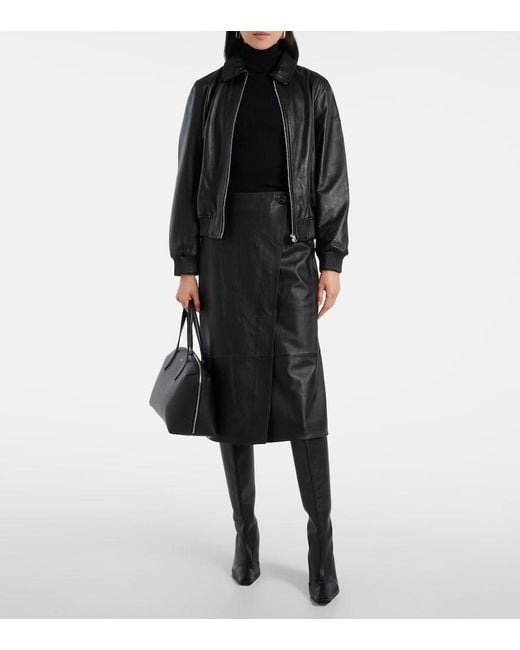 Yves Salomon Black Leather Jacket